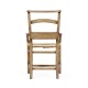 Rustic Light Driftwood Church Dining Arm Chair