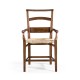 Rustic Walnut Church Dining Arm Chair