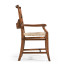 Rustic Walnut Church Dining Arm Chair
