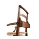 Rustic Walnut Church Dining Arm Chair