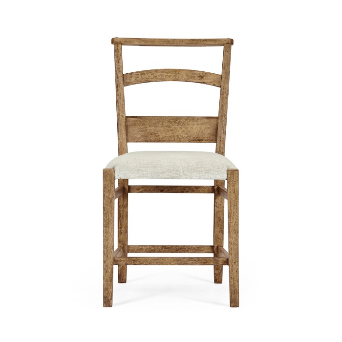 Rustic Light Driftwood Church Dining Side Chair