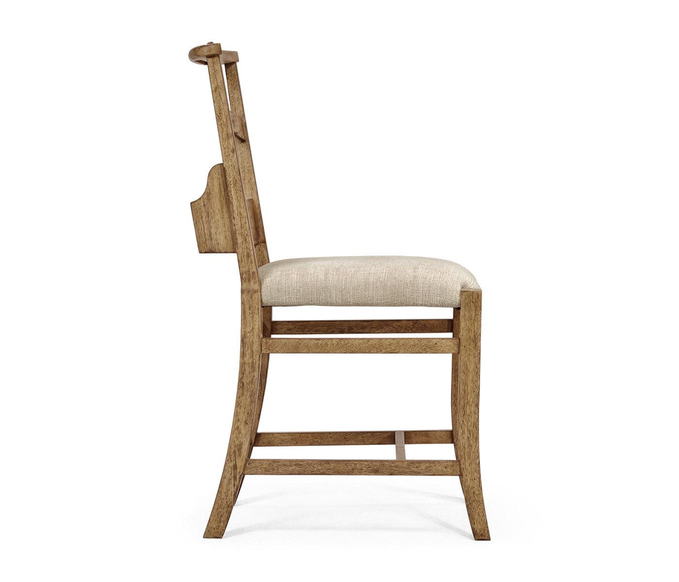 Rustic Light Driftwood Church Dining Side Chair