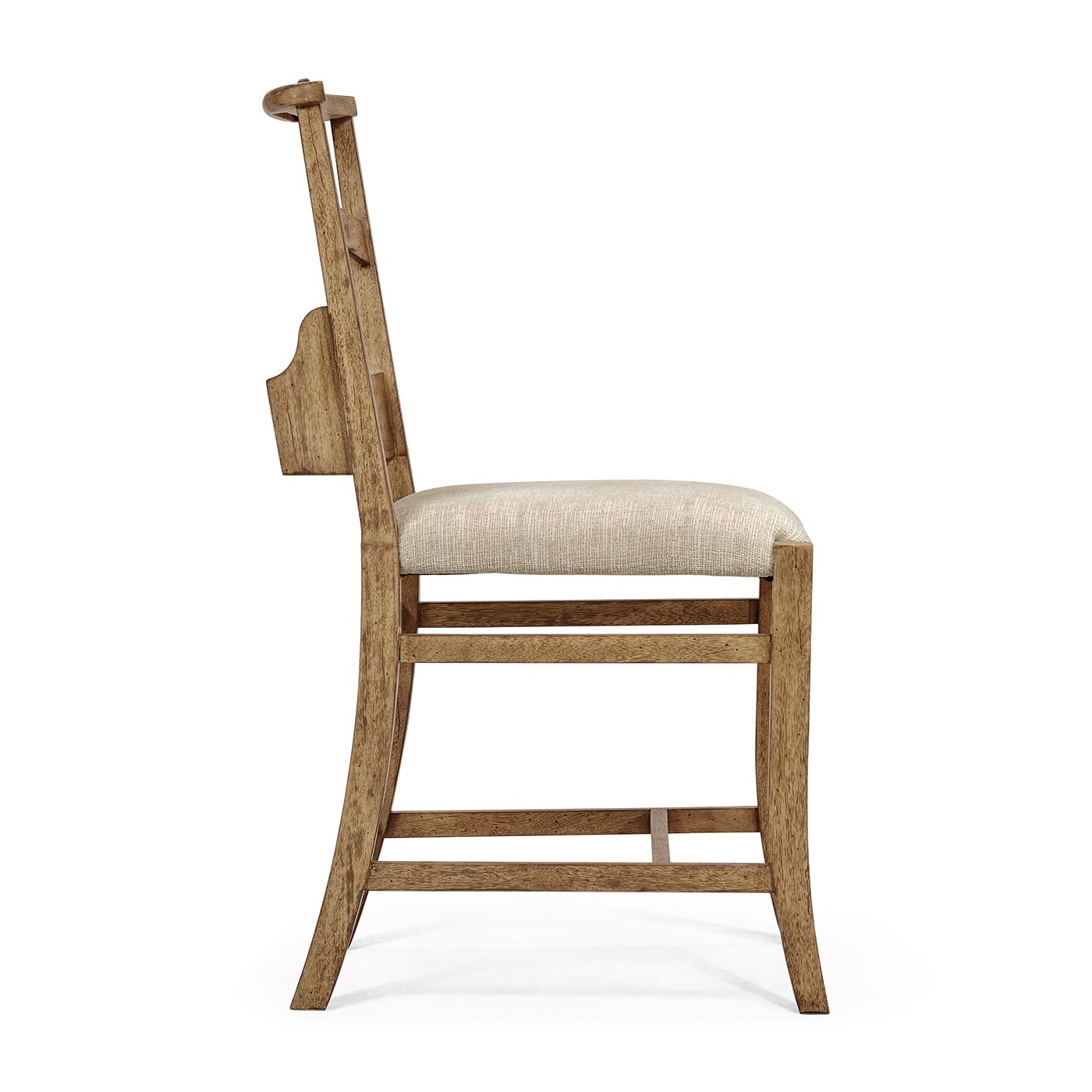 Rustic Light Driftwood Church Dining Side Chair