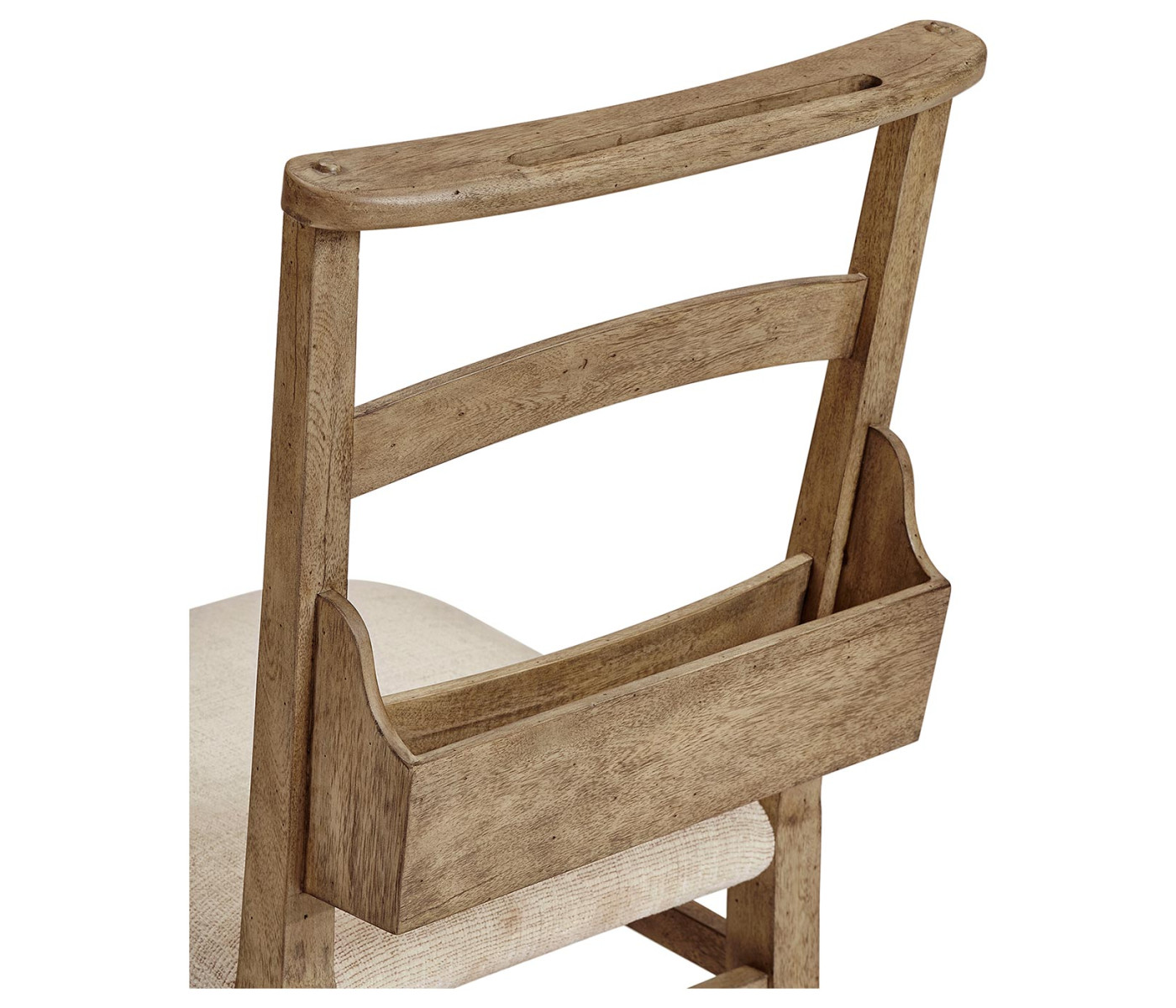 Rustic Light Driftwood Church Dining Side Chair
