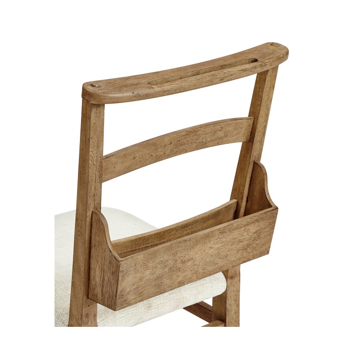 Rustic Light Driftwood Church Dining Side Chair