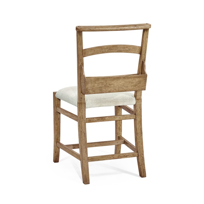 Rustic Light Driftwood Church Dining Side Chair