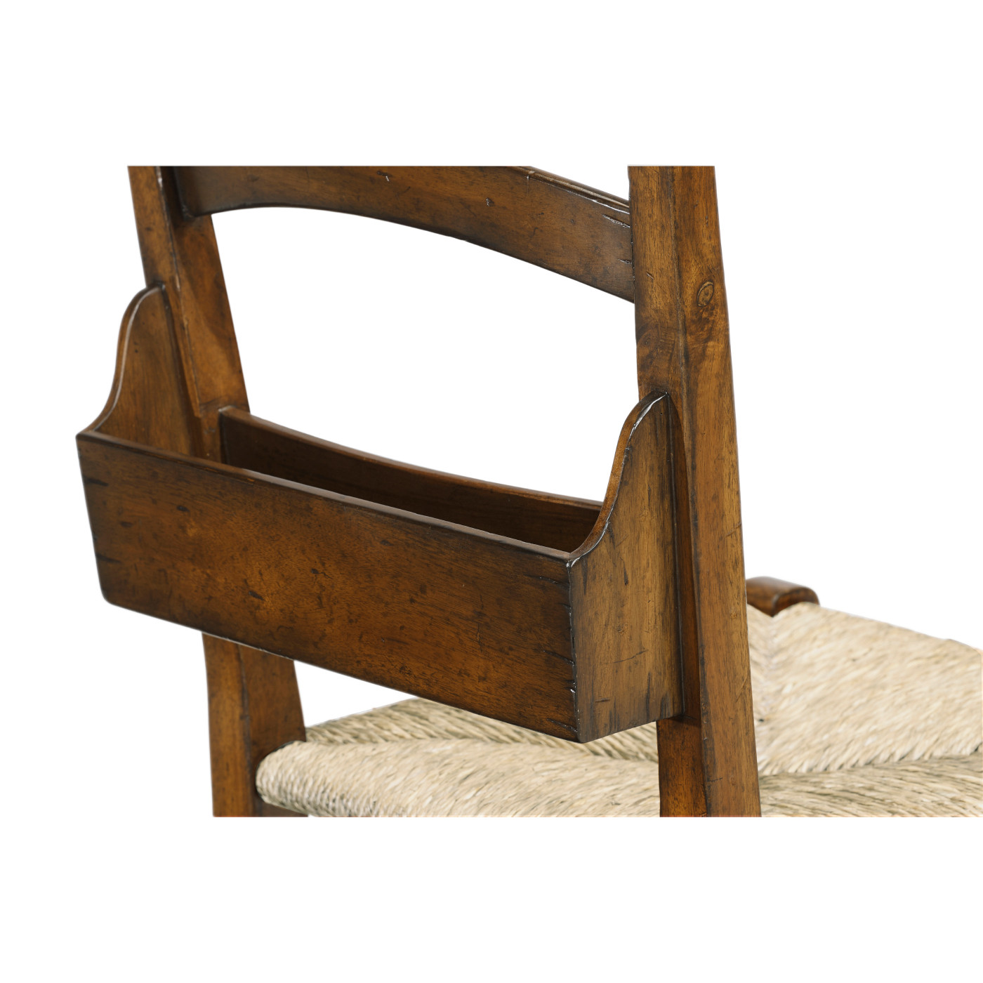 Rustic Walnut Church Dining Side Chair