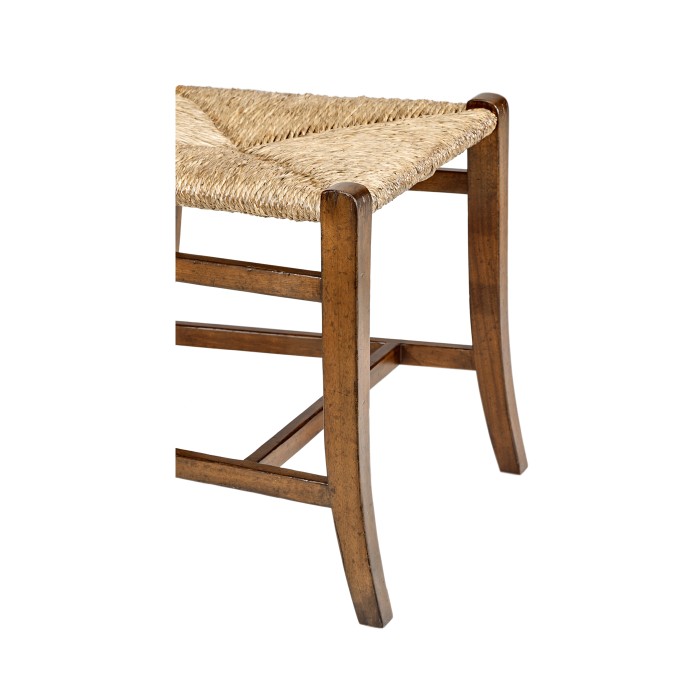 Rustic Walnut Church Dining Side Chair