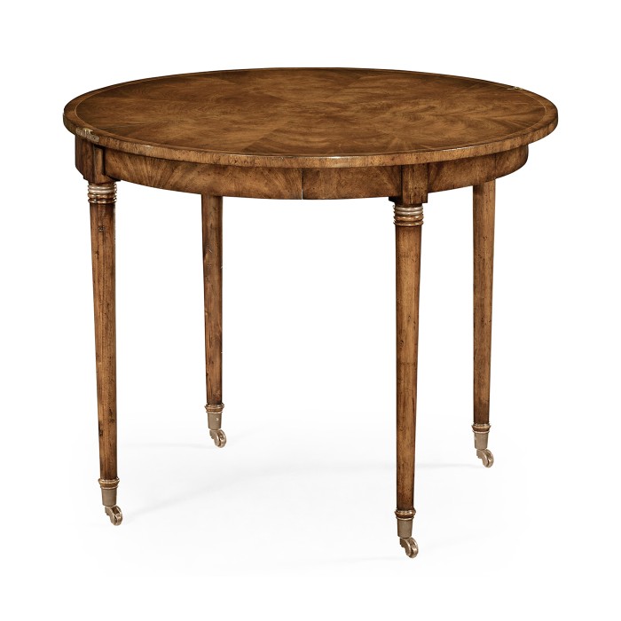 Walnut Flip-Top Demilune Breakfast Table 36
