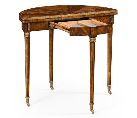 Mahogany Flip-Top Demilune Breakfast Table