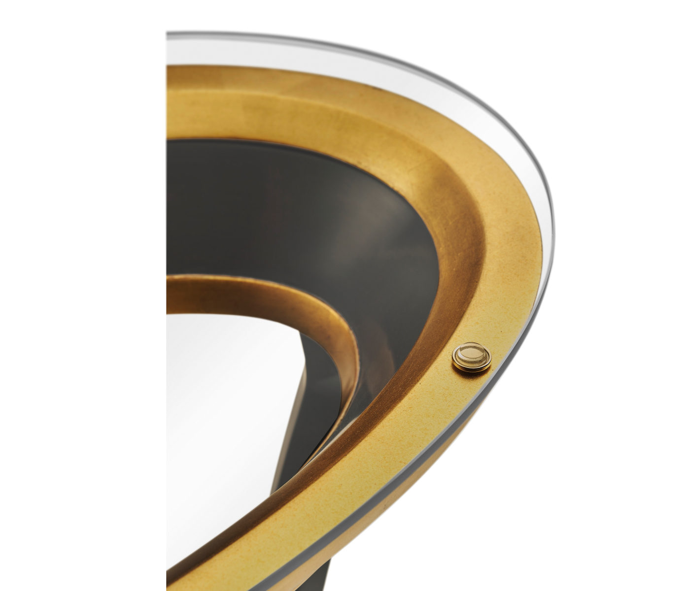 Stepped Gilded Oval Side Table