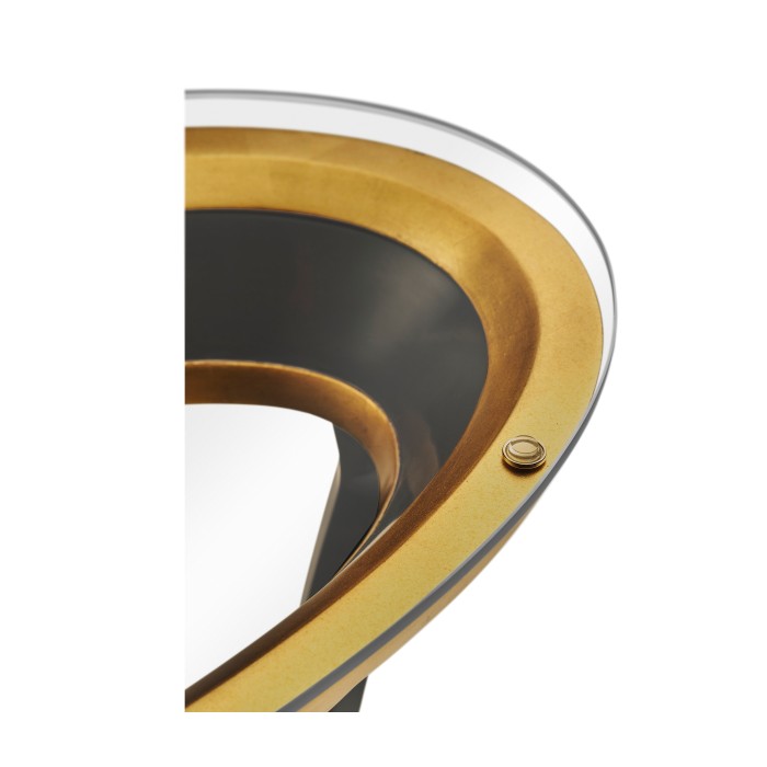 Stepped Gilded Oval Side Table