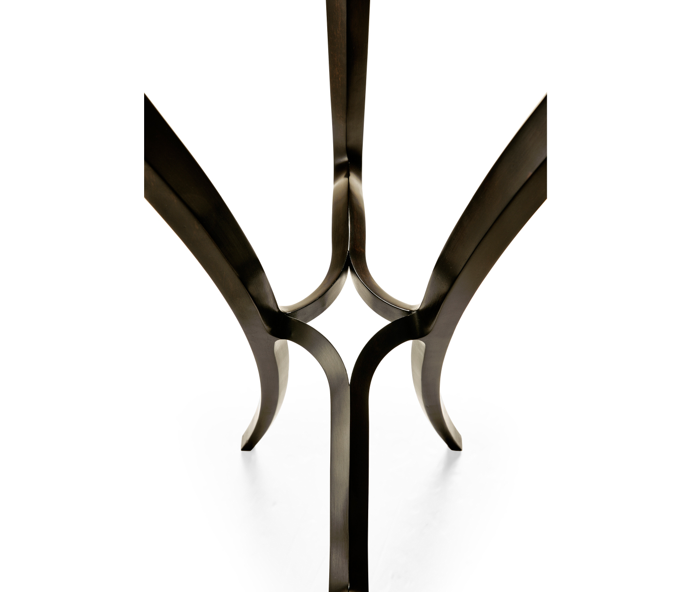 Stepped Gilded Oval Side Table