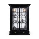Corinthian Column Black Display Cabinet