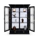 Corinthian Column Black Display Cabinet