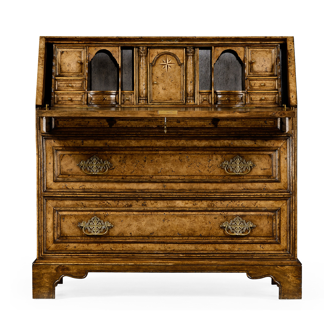 Queen Anne Pollard Bureau Cabinet (Base)