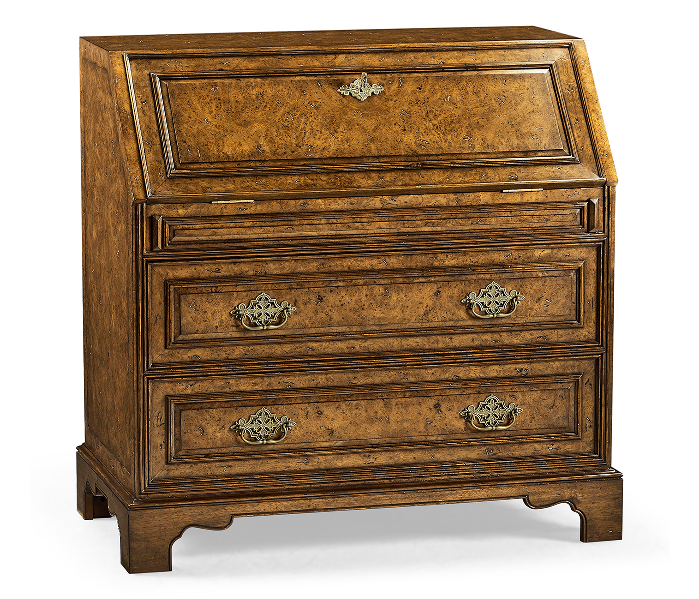 Queen Anne Pollard Bureau Cabinet (Base)