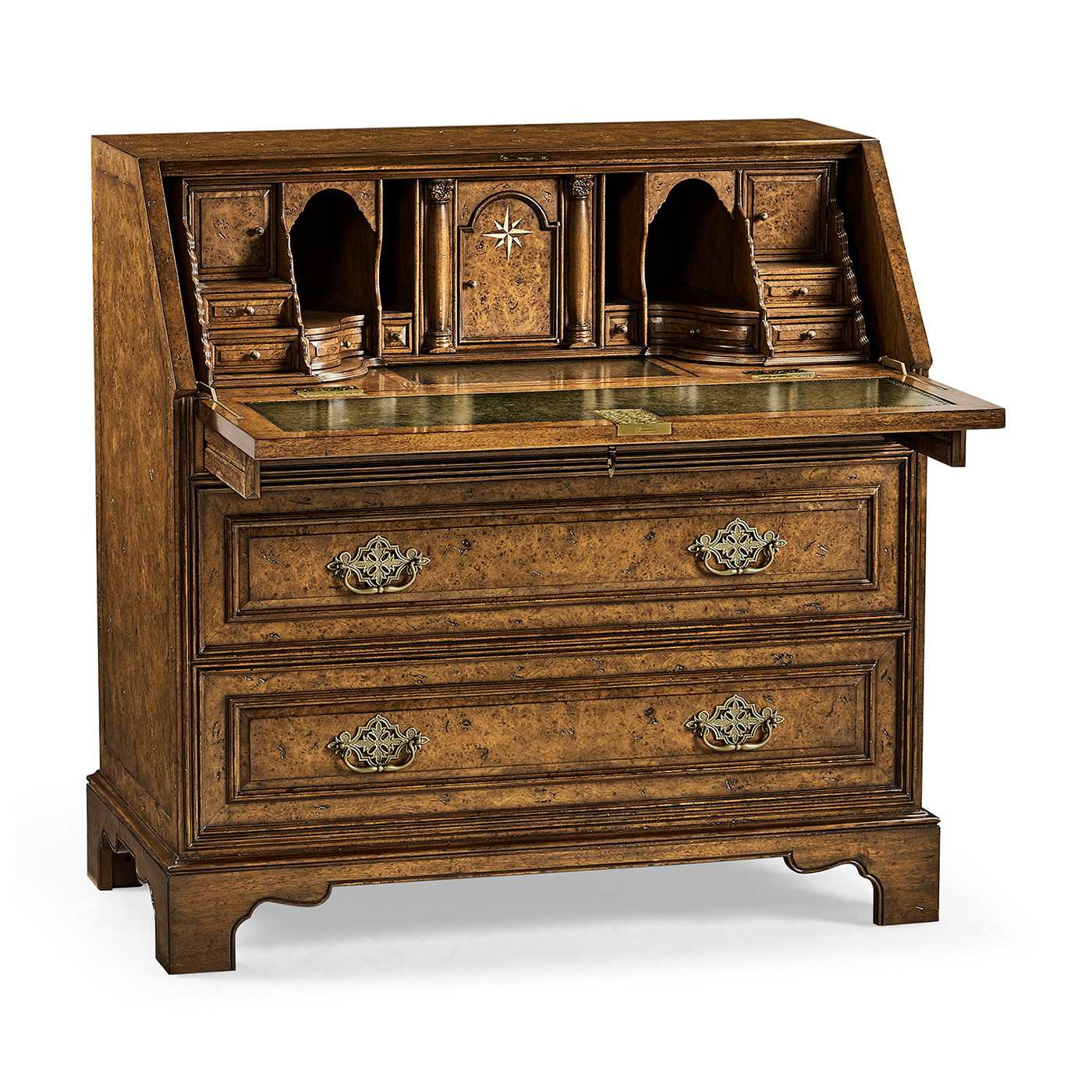 Queen Anne Pollard Bureau Cabinet (Base)