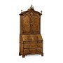 Queen Anne Walnut Bureau with Chinoiserie Interior & Panelled Doors