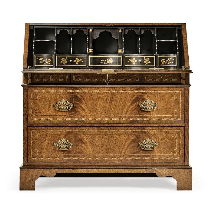 Queen Anne Fall Front Walnut Bureau