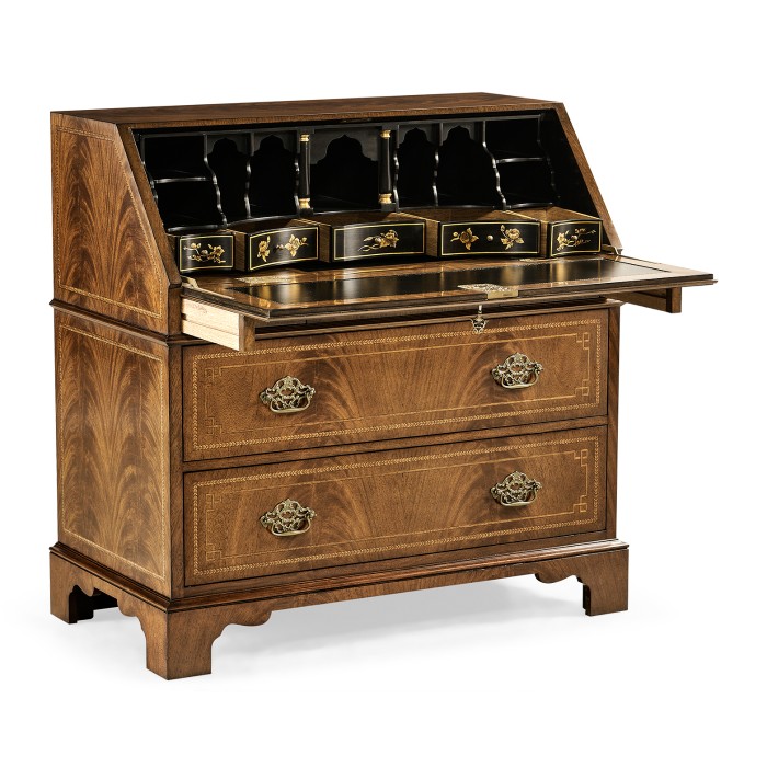 Queen Anne Fall Front Walnut Bureau