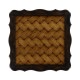 French style black finish side table parquet top