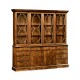 Triple Walnut Display Cabinet with Octagonal Glazing Bars