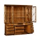 Triple Walnut Display Cabinet with Octagonal Glazing Bars