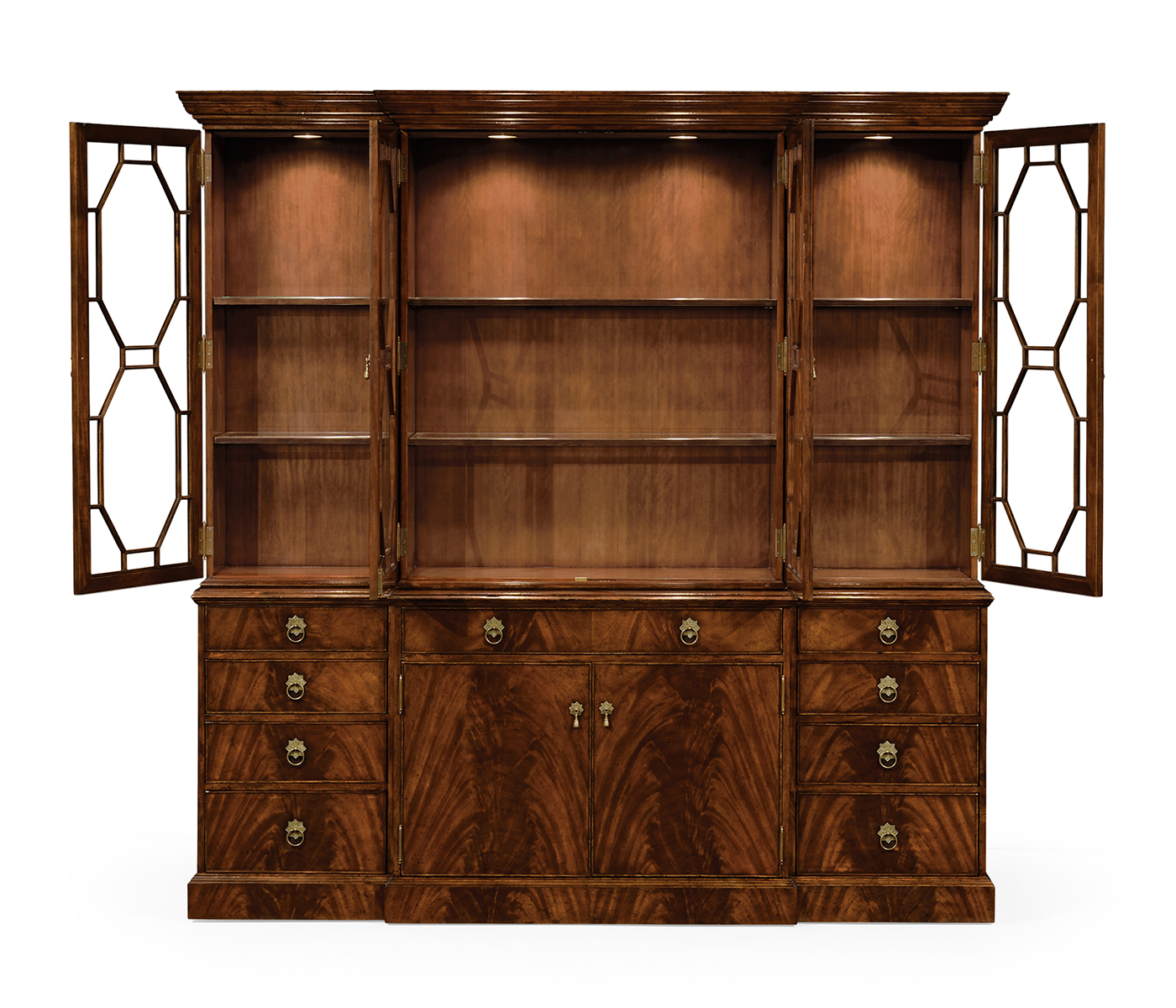 Buckingham Triple Mahogany Display Cabinet
