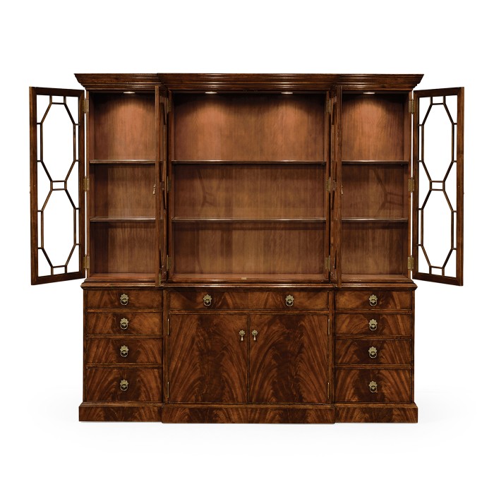 Buckingham Triple Mahogany Display Cabinet