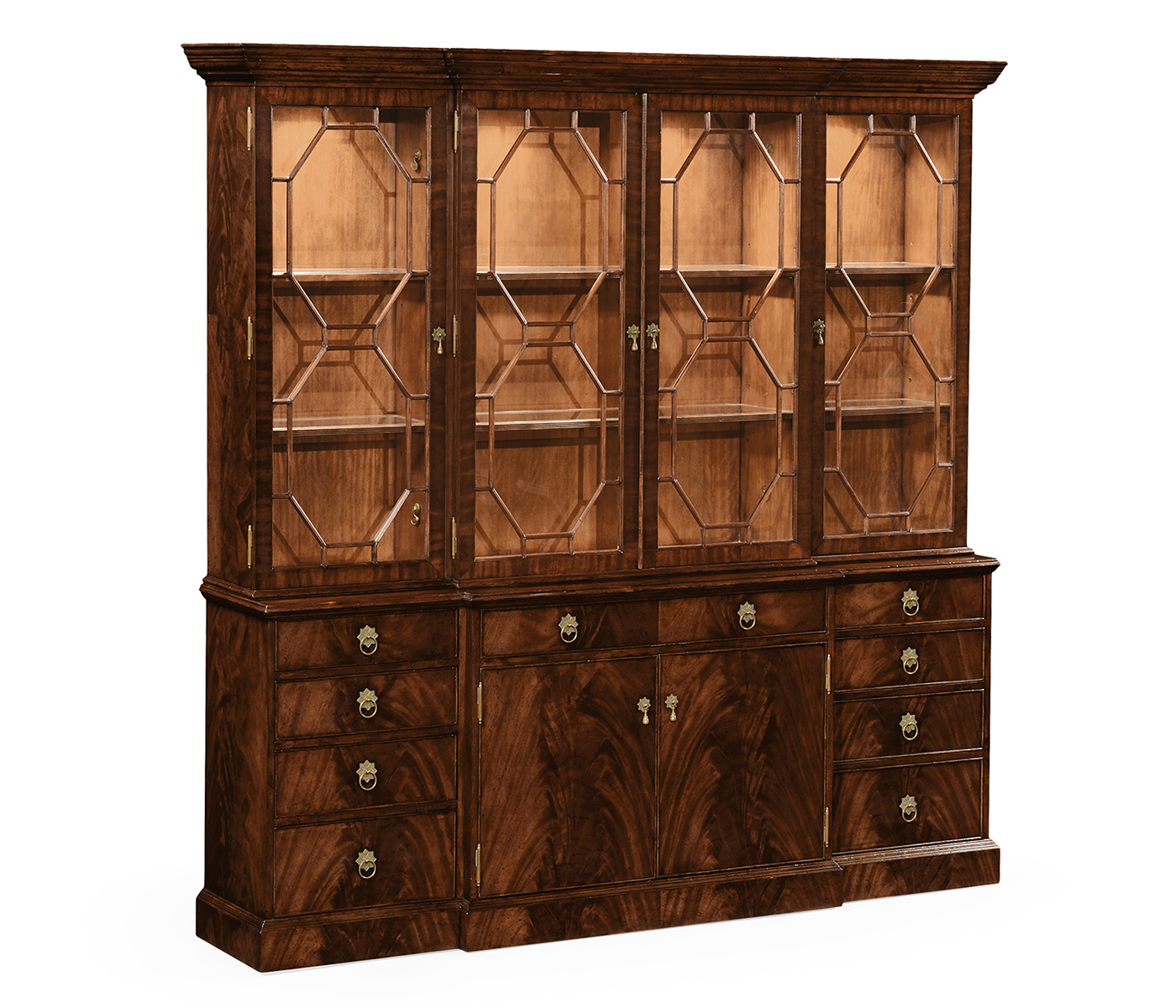 Buckingham Triple Mahogany Display Cabinet