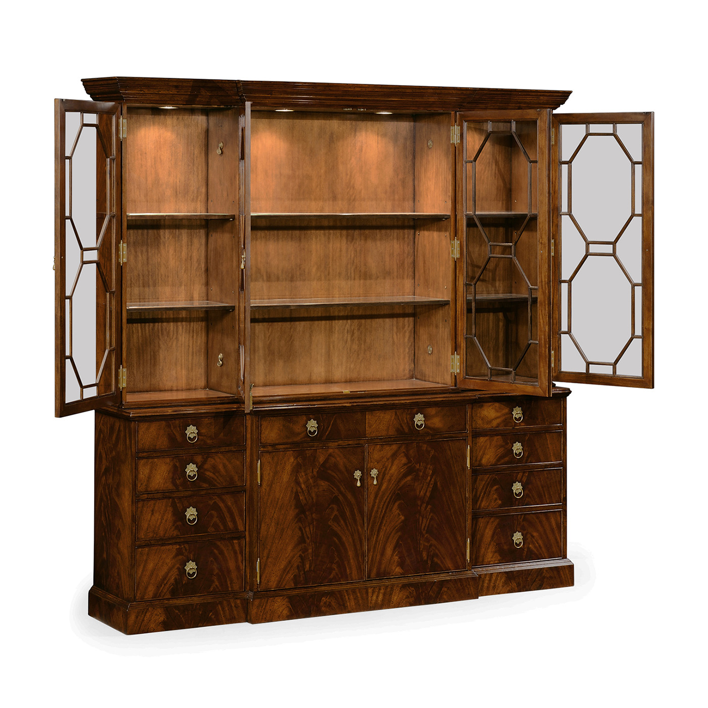 Buckingham Triple Mahogany Display Cabinet
