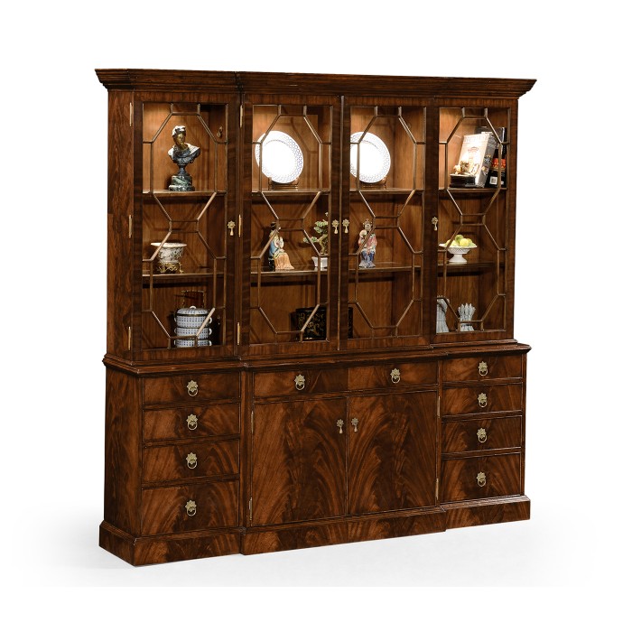 Buckingham Triple Mahogany Display Cabinet