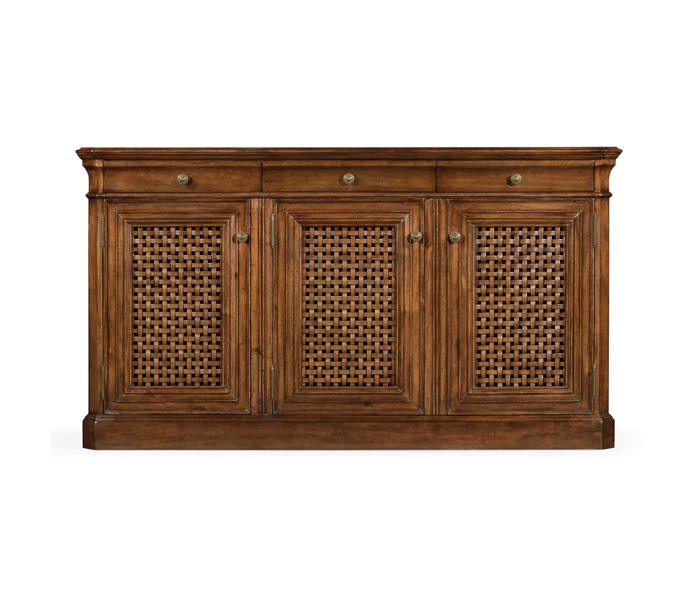 Walnut sideboard with lattice doors