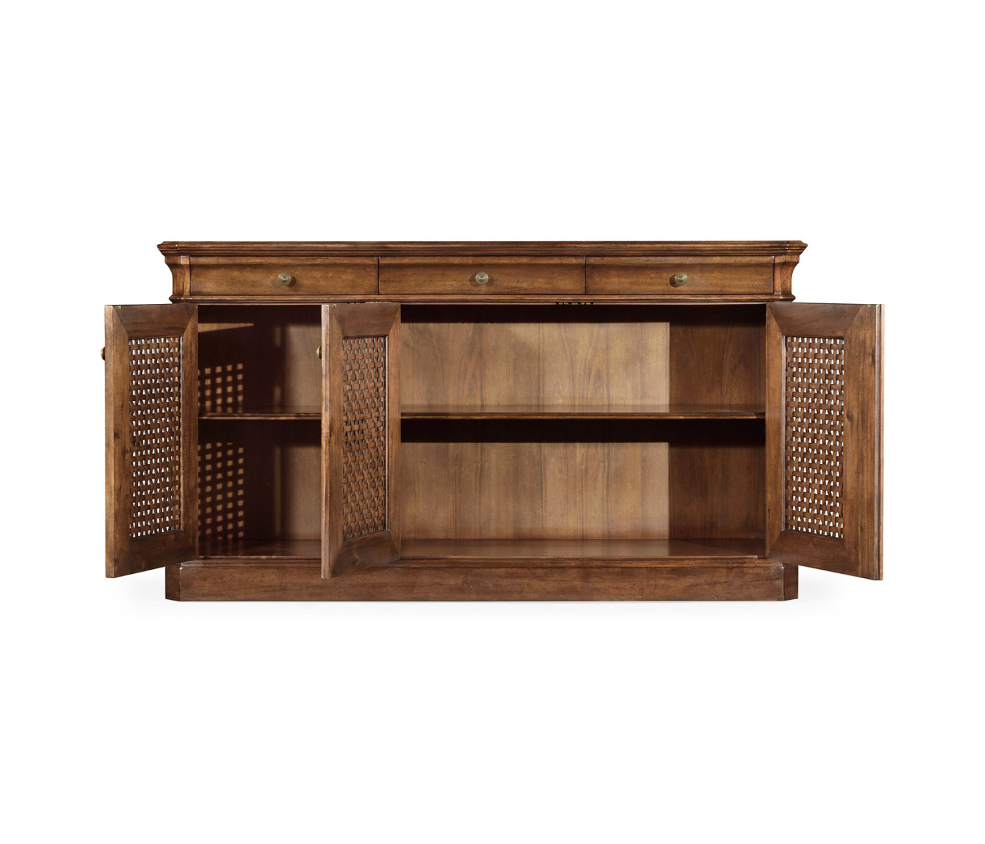 Walnut sideboard with lattice doors