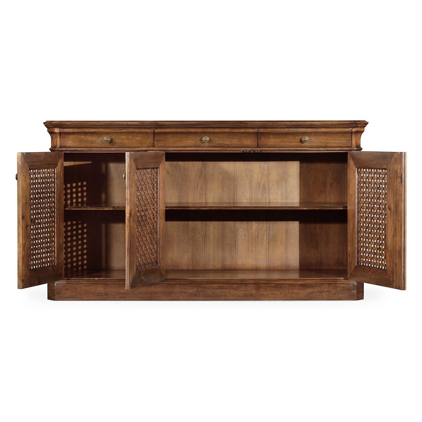 Walnut sideboard with lattice doors