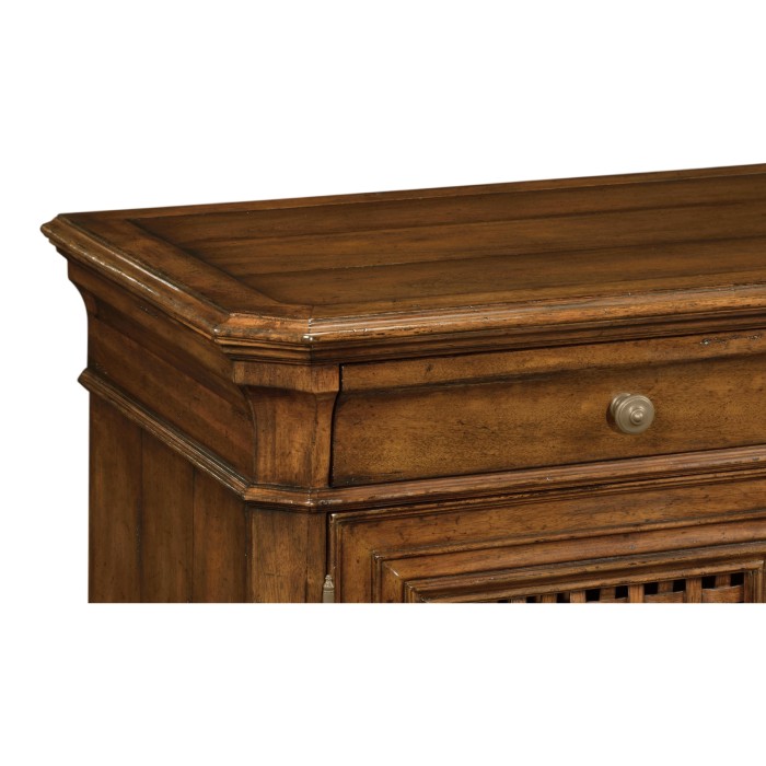 Walnut sideboard with lattice doors