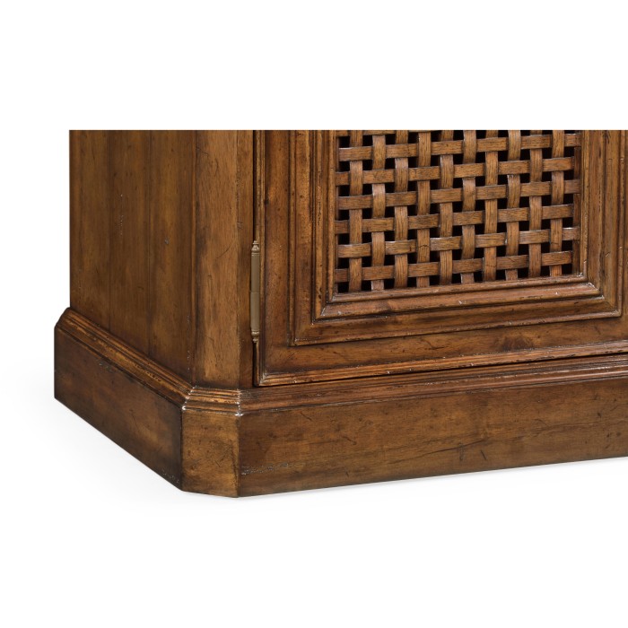 Walnut sideboard with lattice doors