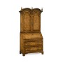 Queen Anne Pollard Veneer Bureau Cabinet (Wooden Doors)