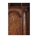 Queen Anne Pollard Veneer Bureau Cabinet (Wooden Doors)