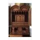 Queen Anne Pollard Veneer Bureau Cabinet (Wooden Doors)