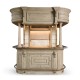 Complete Linenfold Grey Oak Home Bar