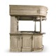 Complete Linenfold Grey Oak Home Bar