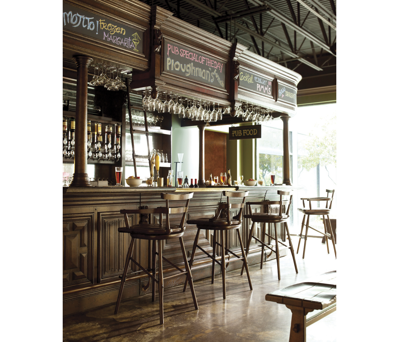 Complete Linenfold Grey Oak Home Bar