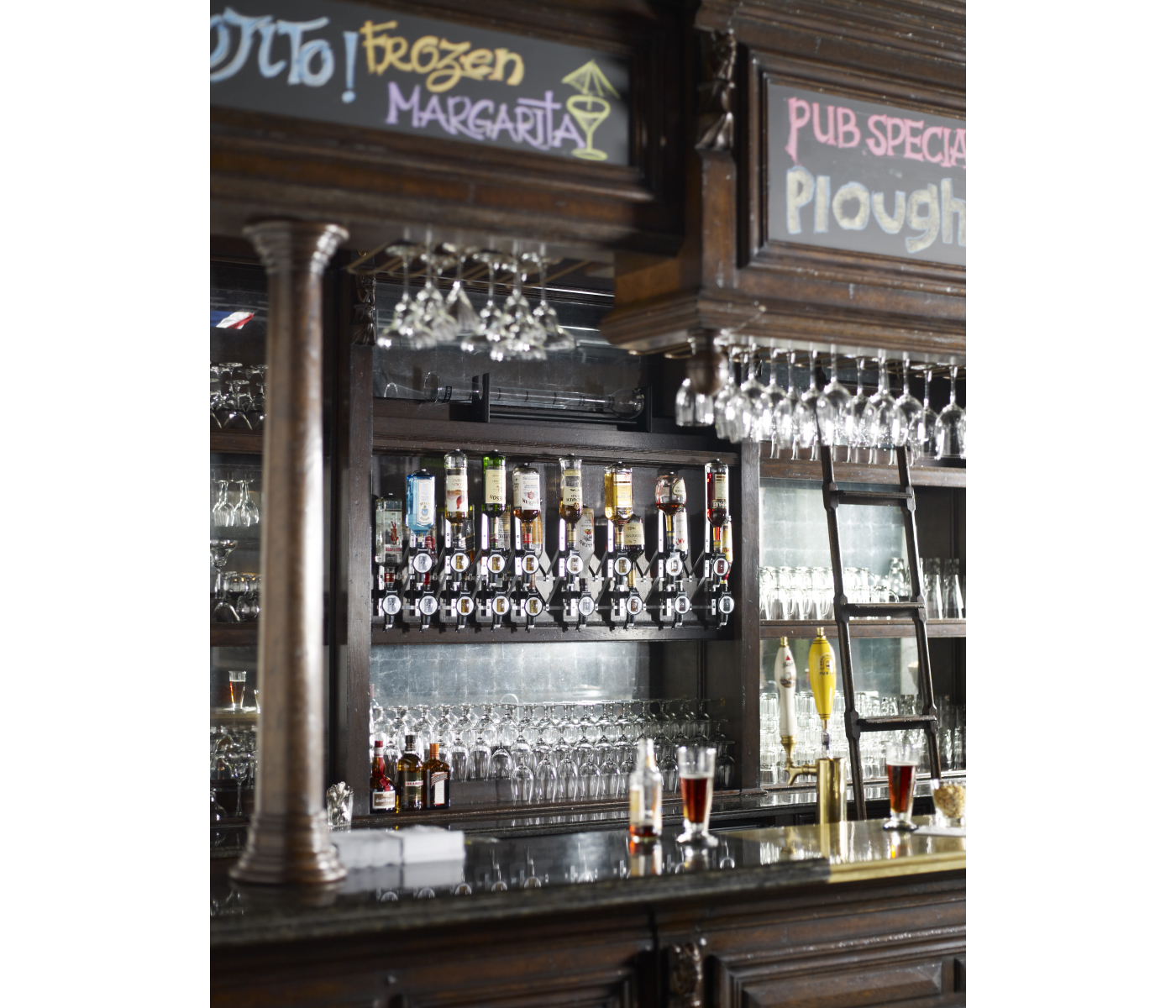 Complete Linenfold Grey Oak Home Bar