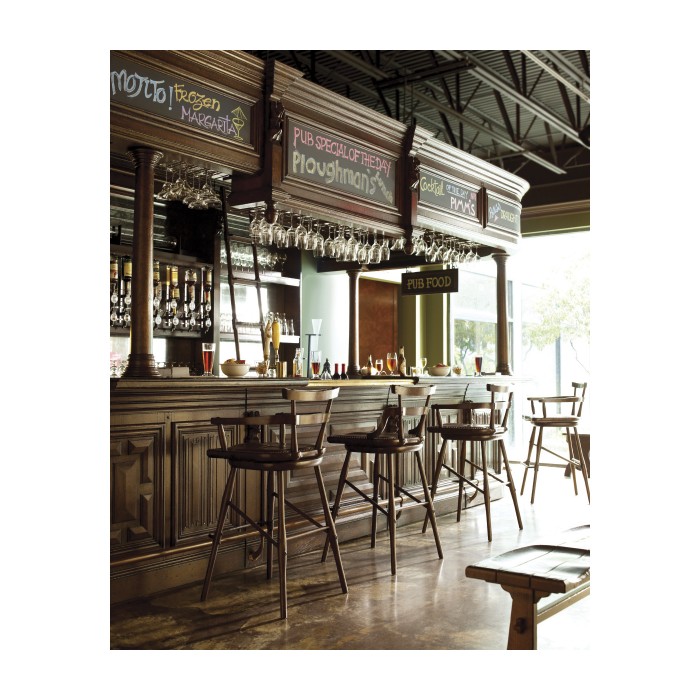 Complete Linenfold Natural Oak Home Bar