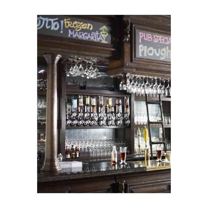 Complete Linenfold Natural Oak Home Bar