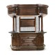 Complete Linenfold Dark Oak Home Bar