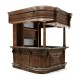 Complete Linenfold Dark Oak Home Bar