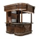 Complete Linenfold Dark Oak Home Bar
